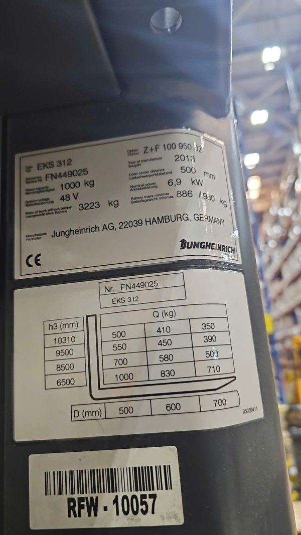 Jungheinrich Project EKS 312 SF LS 05 10 ID Password Project Database Diagnostic 1