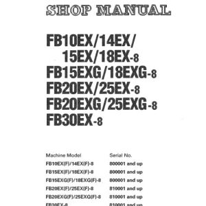 Komatsu Forklift FB10EX 8 to FB30EX 8 Shop Manual BBB08E1 01 1