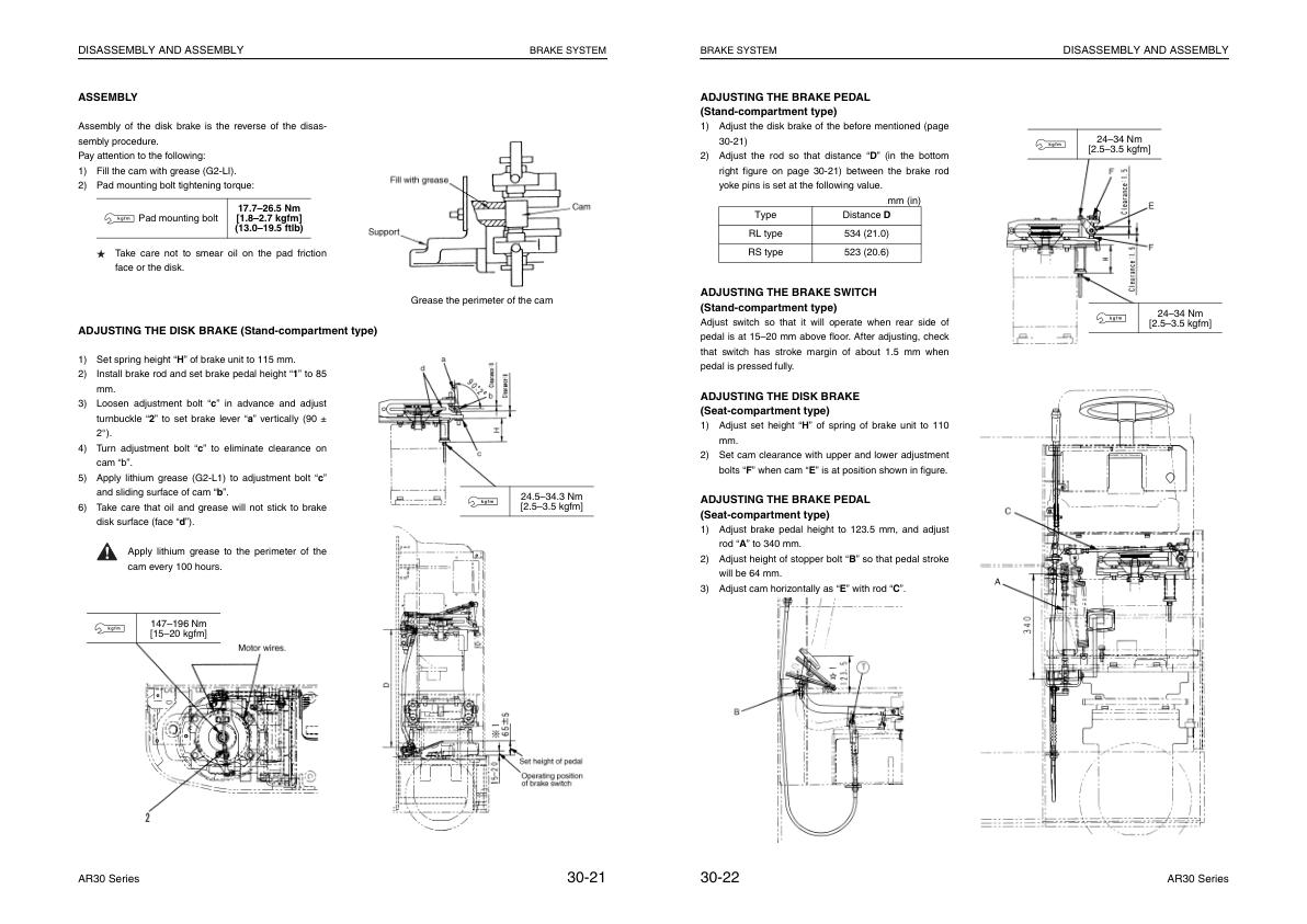 Komatsu Forklift FB10RL 12 to FB18RJW 12 Shop Manual BRA12E1 01 2
