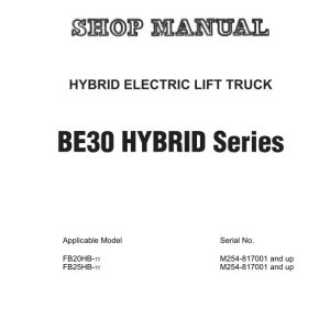 Komatsu Forklift FB20HB 11 FB25HB 11 Shop Manual BHB11E1 02 1