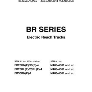 Komatsu Forklift FB20RN 4 to FB30RNF 4 Shop Manual BRB04E1 01 1