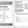 Kubota BX2810 4 point hitch A shape BX2811 Drive system K Connect Owners Manual 1