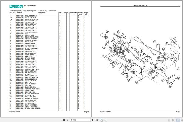 Kubota Backhoe B48 Parts Manual 2