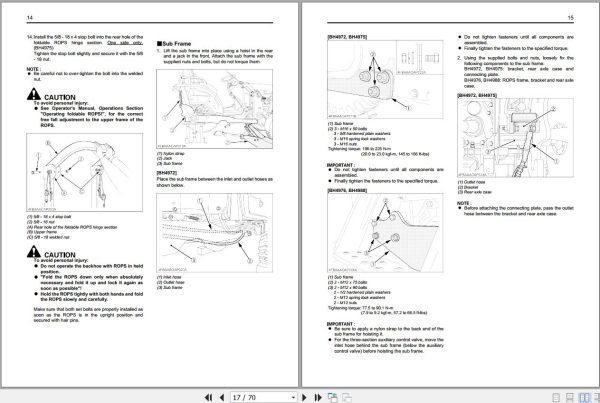 Kubota Backhoe BH77 Assembly Instruction 2