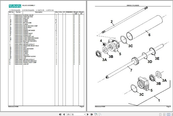 Kubota Backhoe BL4520 Parts Manual 2