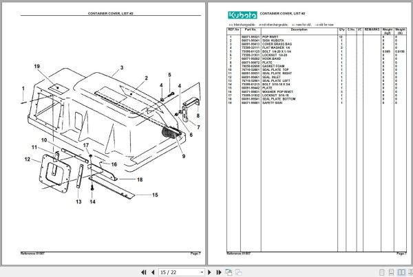 Kubota Catcher GCK48T Parts Manual 2