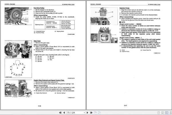 Kubota Engine 05 Series Workshop Manual 01090SL 2