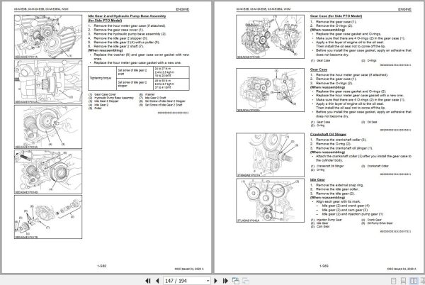 Kubota Engine SERIES 03 M E3B 03 M DI E3B 03 M E3BG Workshop Manual 9Y111 02575 2