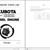 Kubota Engine V1505 BG2 SAE 1 V1505 BG2 SAE 2 Illustrated Parts List 97898 64580 1