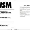 Kubota Engine WG972 E2 DF972 E2 Workshop Manual 97897 02672 1