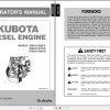 Kubota Engine Z482 E to D902 E Operators Manual 16676 8917 1 1