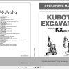 Kubota Excavator KX057 4 U55 4 Operators Manual RD368 8125 5 1