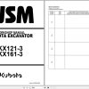 Kubota Excavator KX121 3 KX161 3 Workshop Manual 97899 60550 1