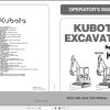 Kubota Excavator KX71 3S Operators Manual RC358 8124 3 1