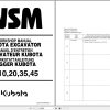 Kubota Excavator U 10 U 20 U 35 U 45 Workshop Manual 97899 60501 1