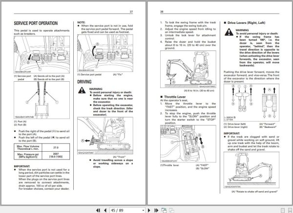 Kubota Excavator U17 3 Operators Manual RA238 8130 3 2