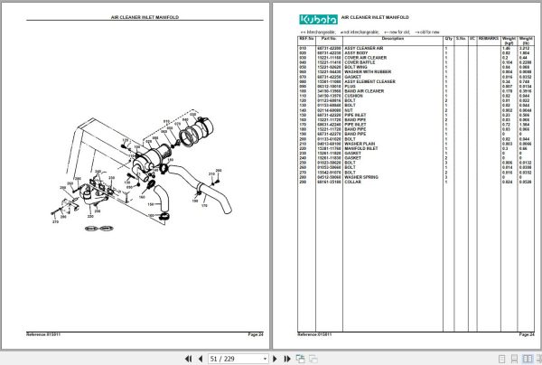 Kubota Excavators KH61 Parts Manual 2