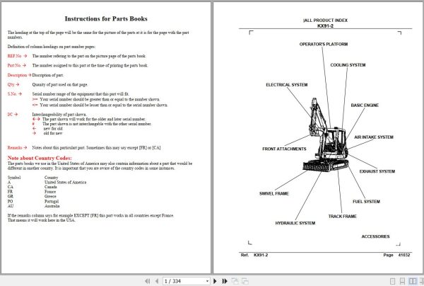 Kubota Excavators KX91 2 Parts Manual 1