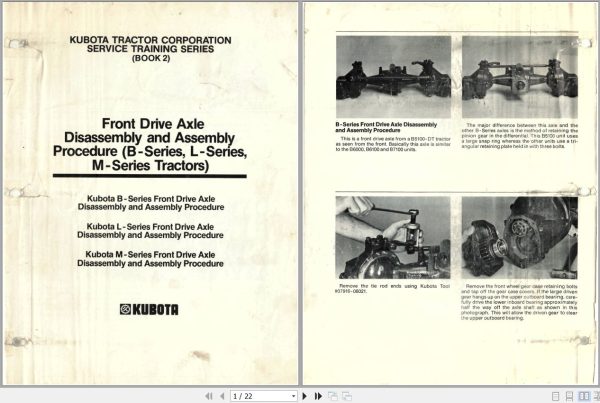 Kubota Front Drive Axle Service Training 1