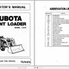 Kubota Front Loader LA181 Operators Manual 7J610 6911 1 1