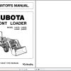 Kubota Front Loader LA272 LA302 LA352 LA402 Operators Manual 7J043 6911 2 1