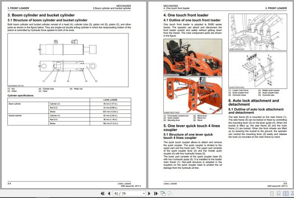 Kubota Front Loader LA344 LA344S Workshop Manual 9Y111 17180 2