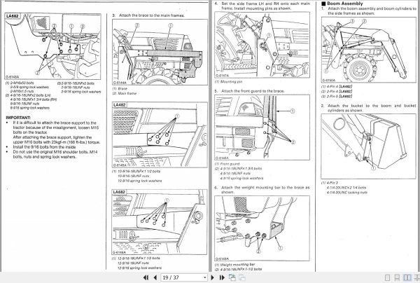 Kubota Front Loader LA482 LA682 Operators Manual 7J243 6911 2 2