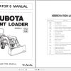 Kubota Front Loader LA513 LA723 LA853 Operators Manual 7J266 6911 2 1