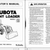 Kubota Front Loader LA514 LA724 LA854 Operators Manual 7J275 6911 1 1