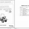 Kubota Front Mower F2100 F2100E F2400 Operators Manual 76630 6211 8 1