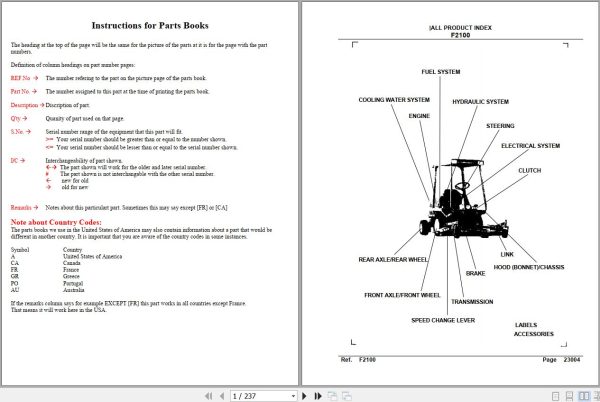 Kubota Front Mower F2100 Parts Manual 1