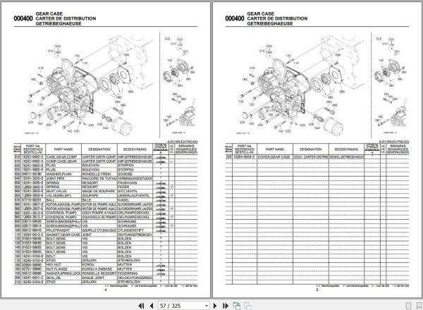 Kubota Front Mower F2880 F3680 Illustrated Parts List 97898 41714 2