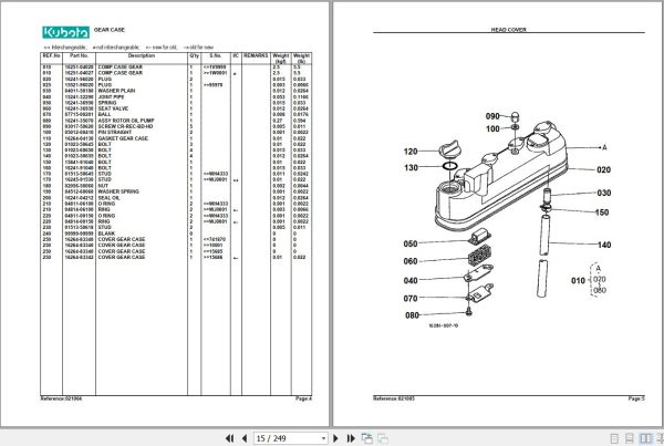 Kubota Front Mower F3060 Parts Manual 2