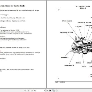 Kubota Front Mower G1800 S Parts Manual 1
