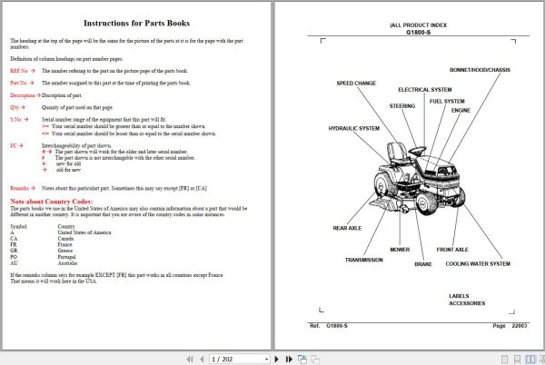 Kubota Front Mower G1800 S Parts Manual 1
