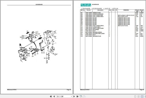 Kubota Front Mower G4200 Parts Manual 2