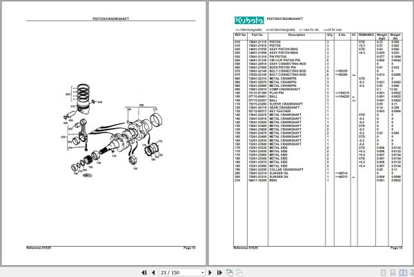 Kubota Front Mower G5200H Parts Manual 2