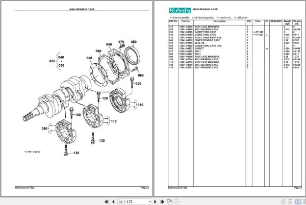 Kubota Front Mower GF1800E Parts Manual 2