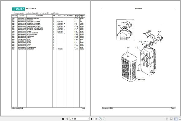 Kubota Generator A5000B 3 120 Y Parts Manual 2