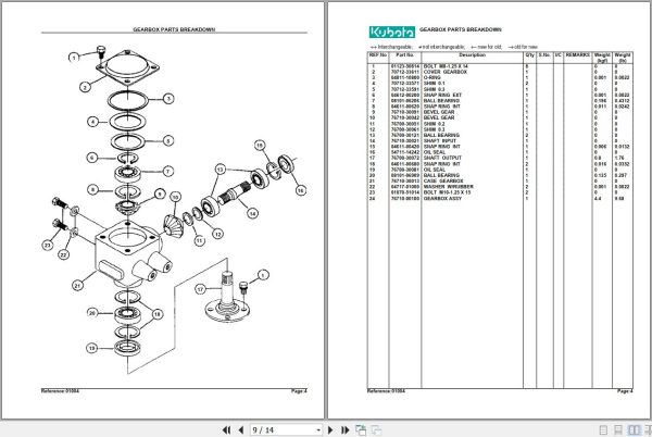 Kubota Grass Catcher GC54G Parts Manual 2