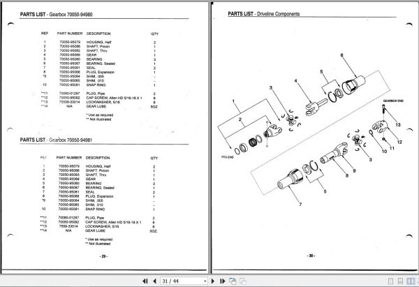 Kubota Grass Catcher GCK60BX Operators and Parts Manual 70050 95068 2