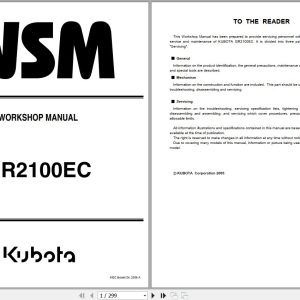 Kubota Lawn Mowers GR2100EC Workshop Manual 9Y011 15412 1