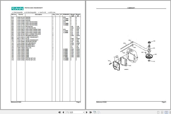 Kubota Lawn Mowers T1400H Parts Manual 2