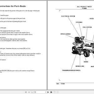 Kubota Lawn Mowers T1560 serial number 39999 and below Parts Manual 1