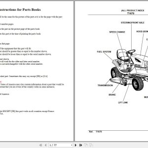 Kubota Lawn Mowers T1670 Parts Manual 1