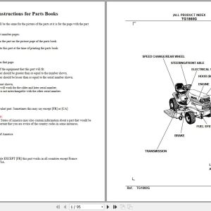 Kubota Lawn Mowers TG1860G Parts Manual 1