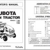 Kubota Lawn Tractor T1880 T2080 T2380 Operators Manual K1032 7122 1 1
