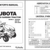 Kubota Lawn and Garden Tractor GR2120 GR2020G GR2120AU Operators Manual K1260 7121 4 1