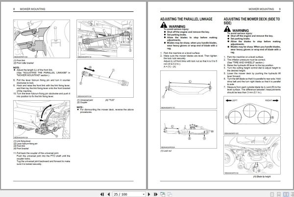 Kubota Lawn and Garden Tractor GR2120 GR2020G GR2120AU Operators Manual K1270 71221 2