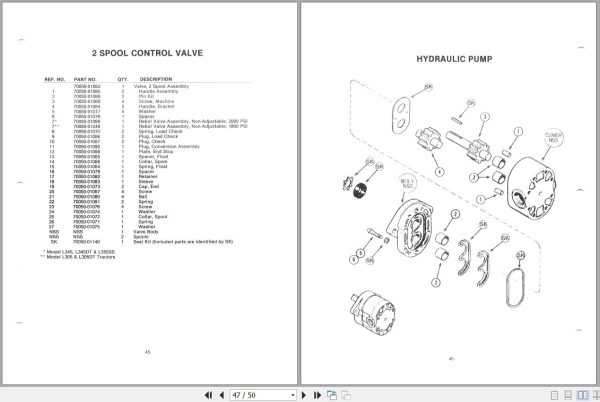 Kubota Loader L1720 Parts And Service Manual 70000 70024 2